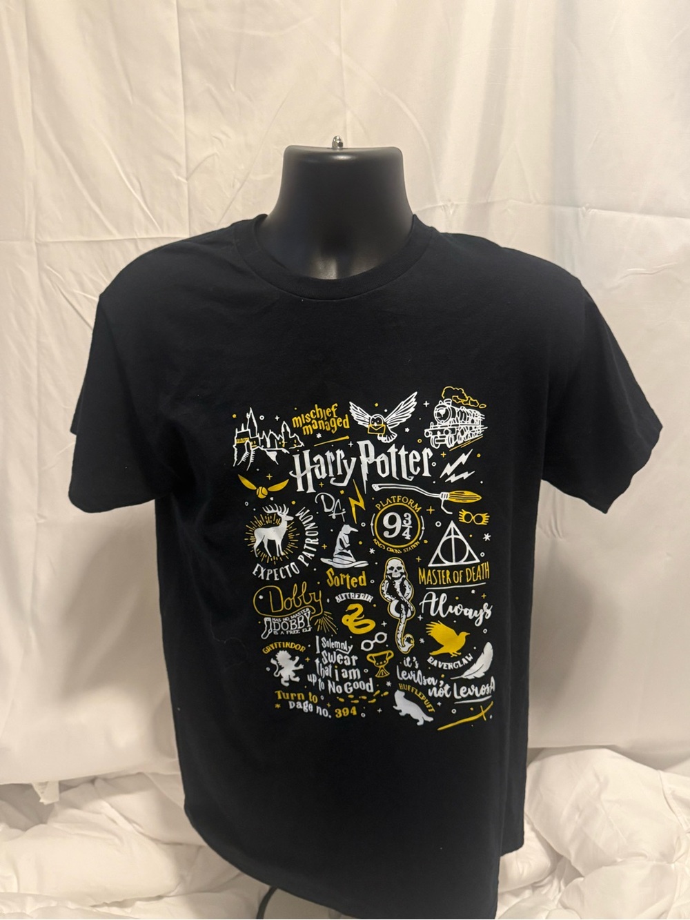 Harry Potter Kids Graphic Tee - Black/Yellow